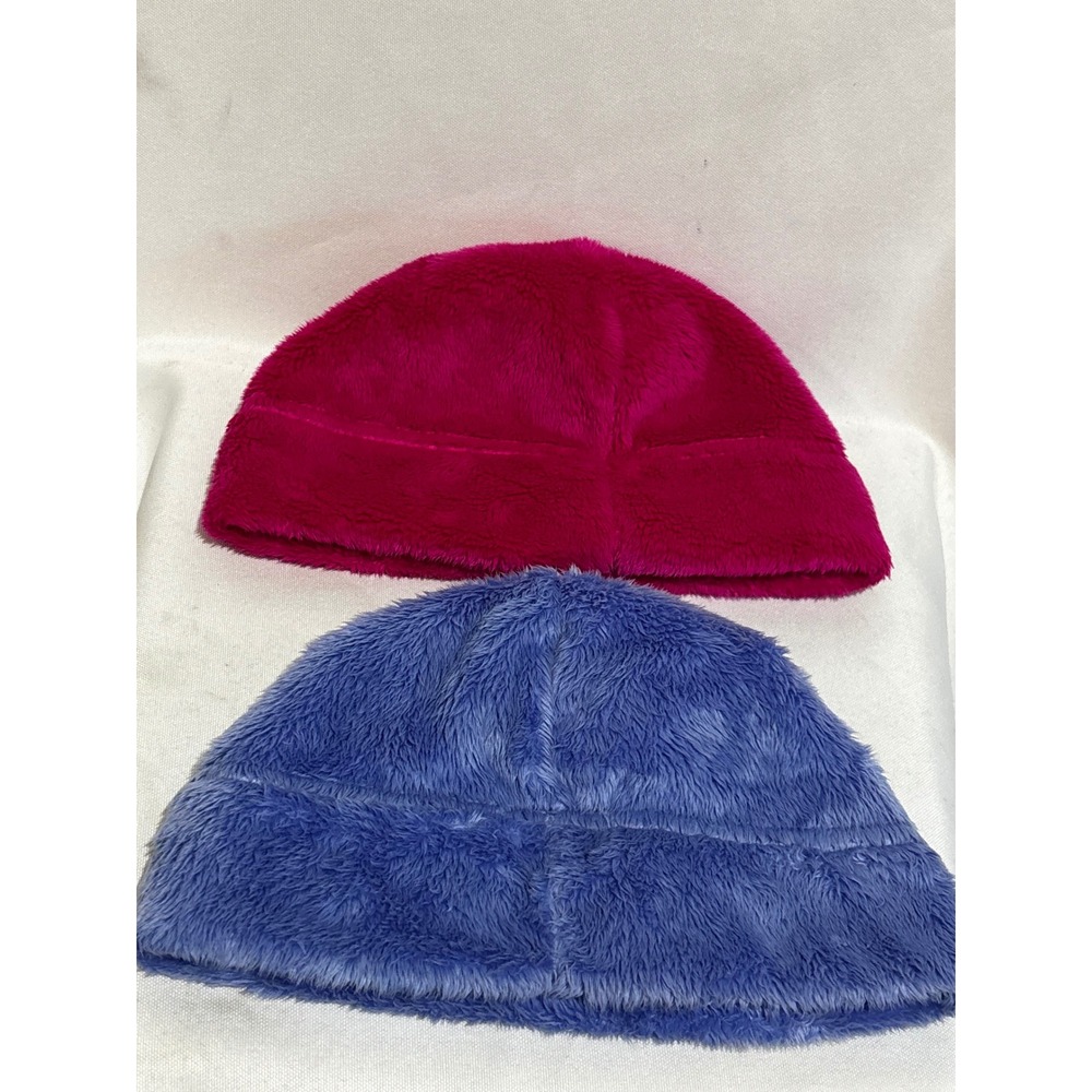 Two The North Face Infant Osito Fleece Beanie Hats Bundle Pink & Blue 6-24M OS - Picture 8 of 9